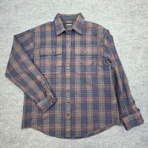 Disquared2 Wool Blend Flannel‎ Shirt Men's 52 Plaid Pockets Made Italy